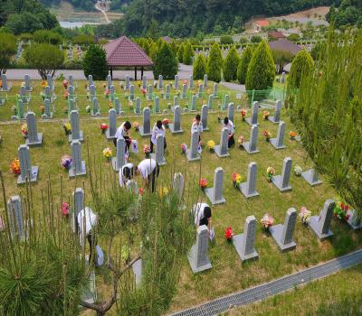 [1사1묘역]우석대 호국보훈의 달 맞이 태극기 꽂기 봉사활동 이미지