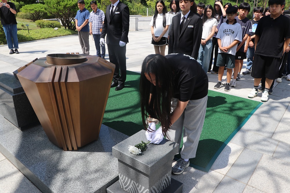 송면중학교 참배('25.8.20.)