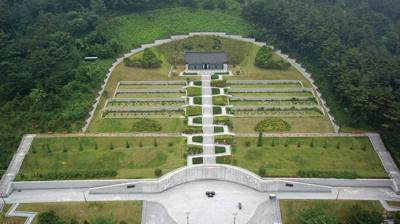 국립3.15민주묘지 전경 항공사진 이미지