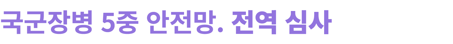 국군장병 5중 안전망. 전역 심사