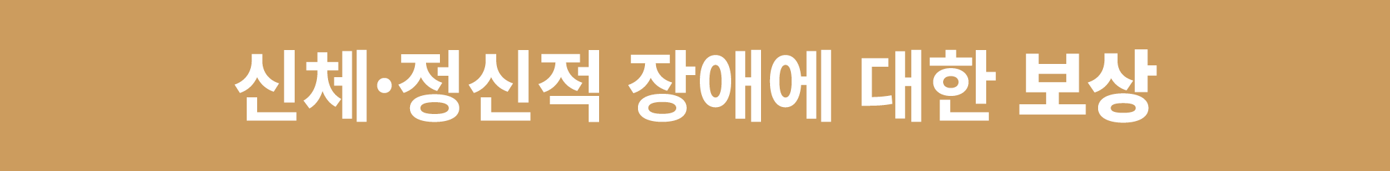 신체·정신적 장애에 대한 보상 