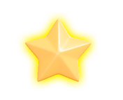 3D Three Star icons isolated on white background. Shiny and glossy elements for web. Rating score concept. Symbols for games. Cartoon illustration. 3D Rendering