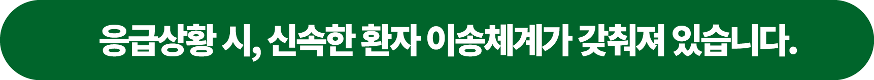 응급상황 시, 신속한 환자 이송체계가 갖춰져 있습니다.