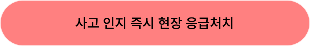 사고 인지 즉시 현장 응급처치