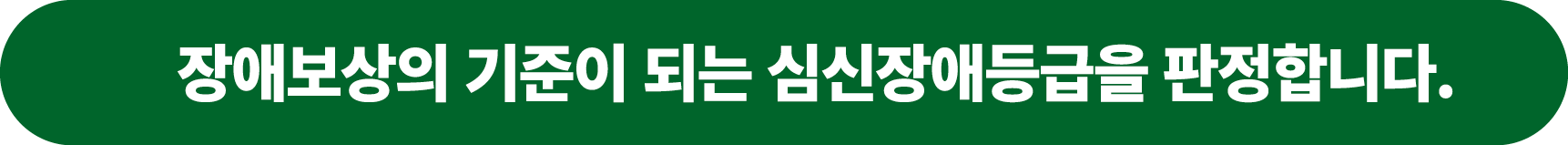 장애보상의 기준이 되는 심신장애등급을 판정합니다.