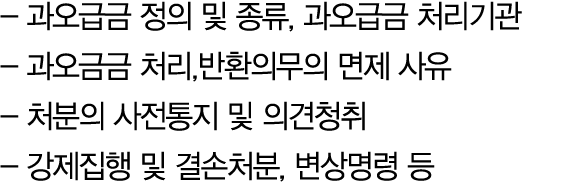  과오급금 정의 및 종류, 과오급금 처리기관 과오금금 처리,반환의무의 면제 사유 처분의 사전통지 및 의견청취 강제집행 및 결손처분, 변상명령 등