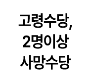 고령수당, 2명이상 사망수당