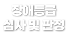 장애등급 심사 및 판정