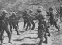 10th Battalion soldiers concentrating on bayonet training