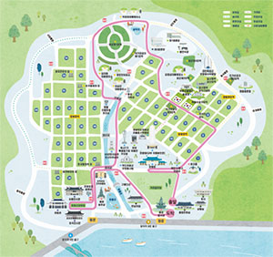 Bus Route Map within Seoul National Cemetery